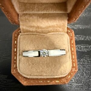 925 Sterling Silver Moissanite Ring size 5.5, 6.5, 7.5